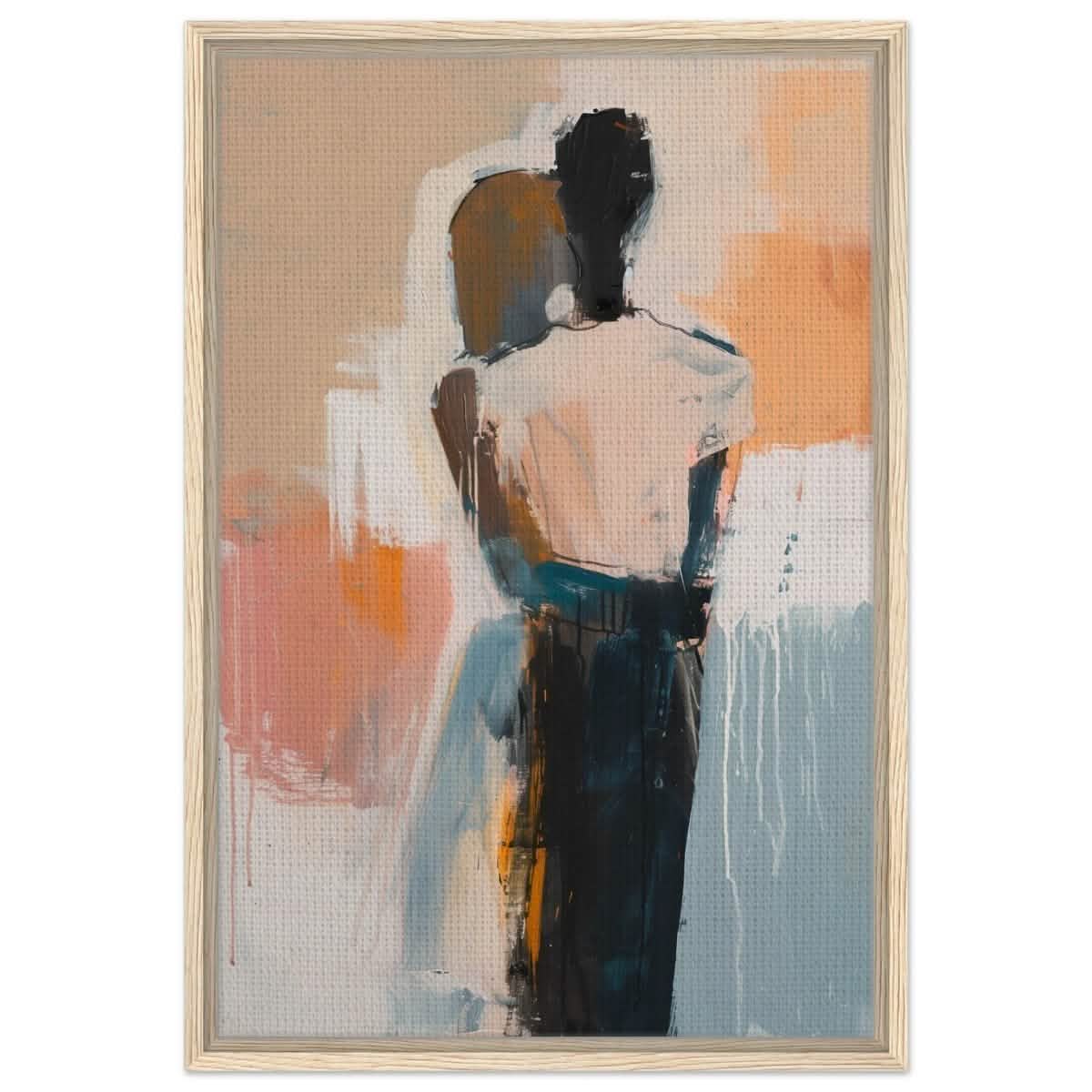 Da Vinci Abstract Art Wall art print | Abstract Expressionism - Framed Canvas - 50x75 cm / 20x30″ - Wood frame