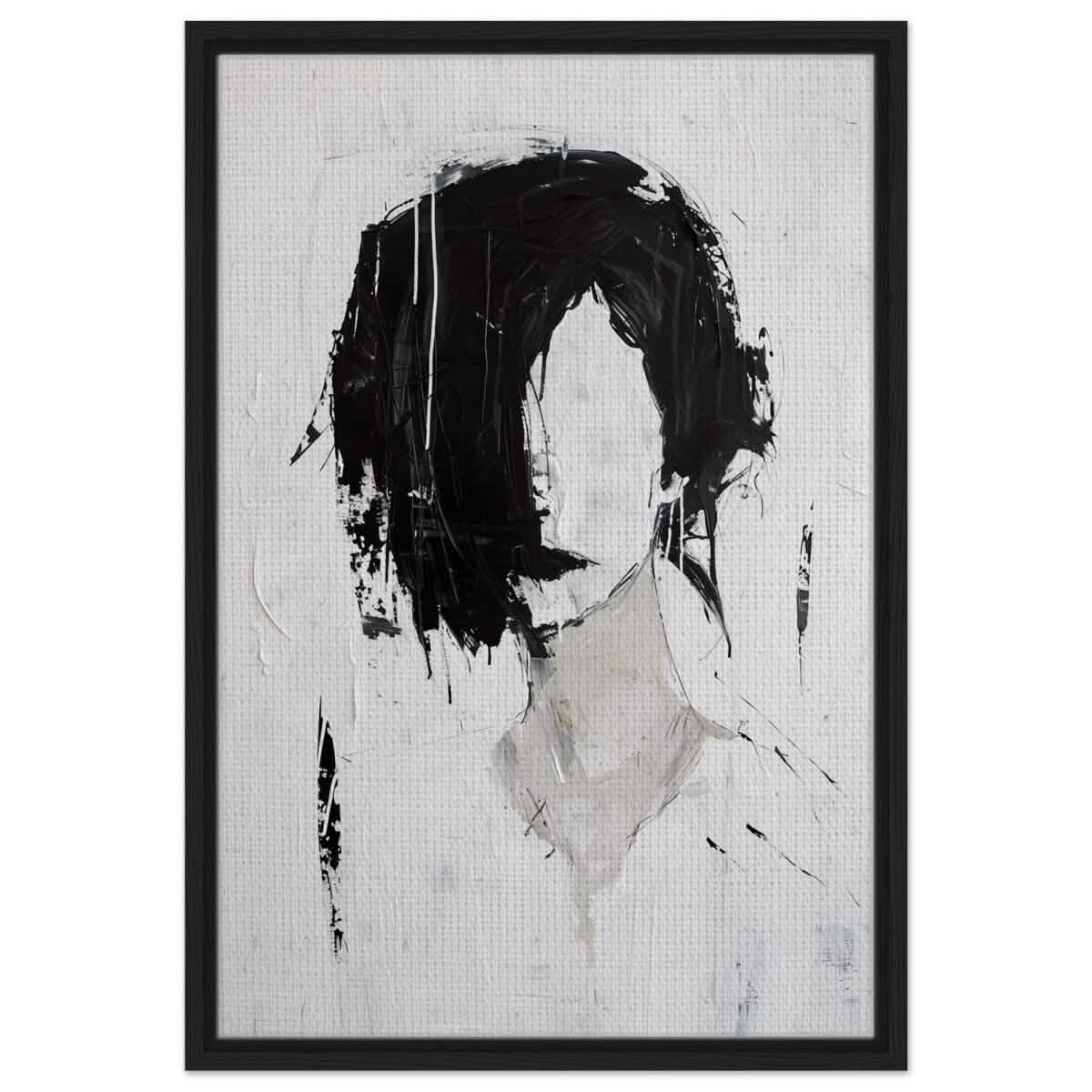 Da Vinci Abstract Art Wall art print | Abstract Expressionism - Framed Canvas - 50x75 cm / 20x30″ - Black frame