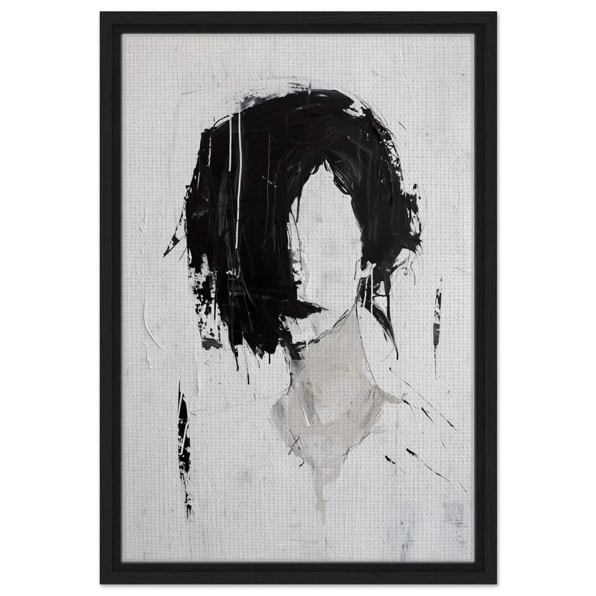 Da Vinci Abstract Art Wall art print | Abstract Expressionism - Framed Canvas - 40x60 cm / 16x24″ - Black frame