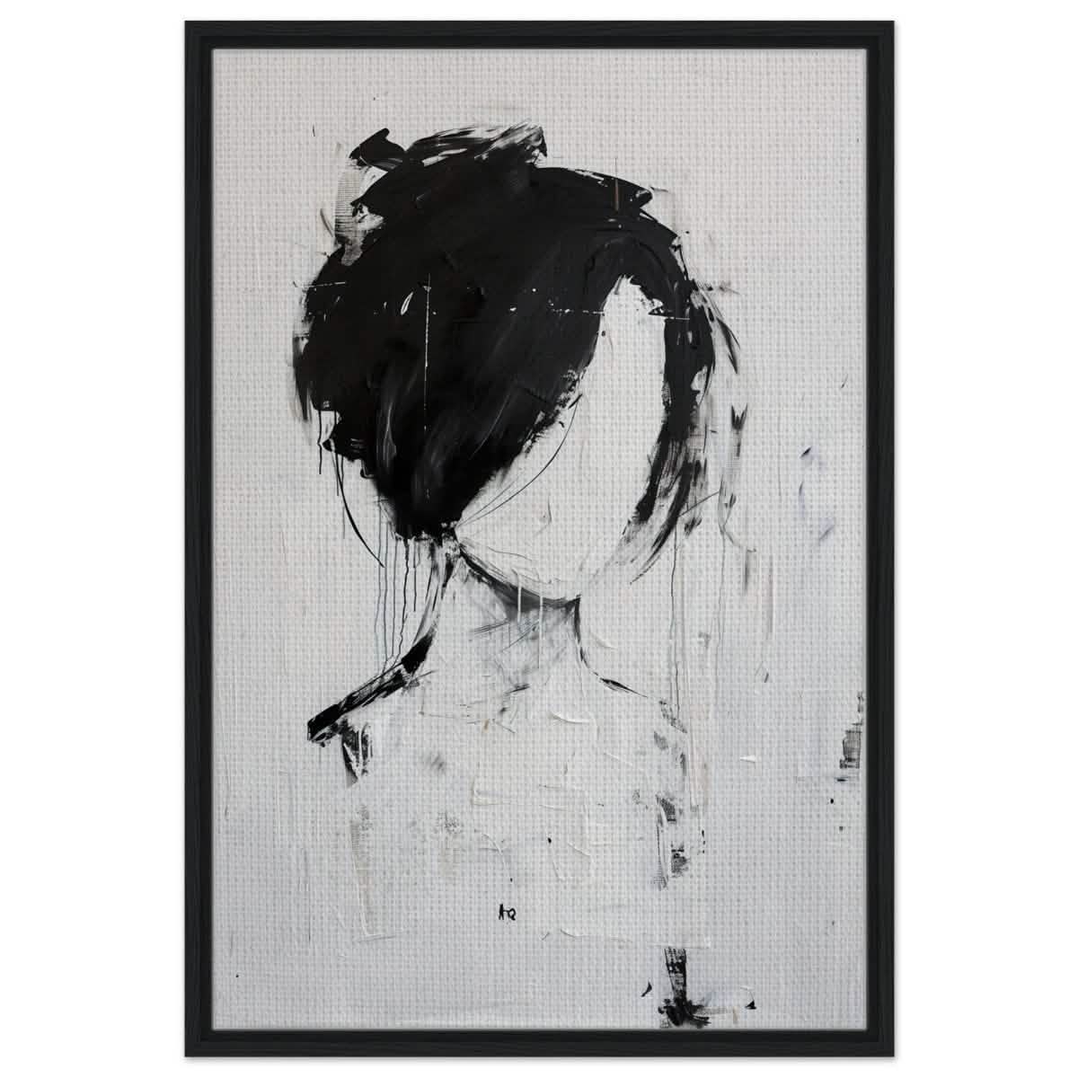 Da Vinci Abstract Art Wall art print | Abstract Expressionism - Framed Canvas - 60x90 cm / 24x36″ - Black frame