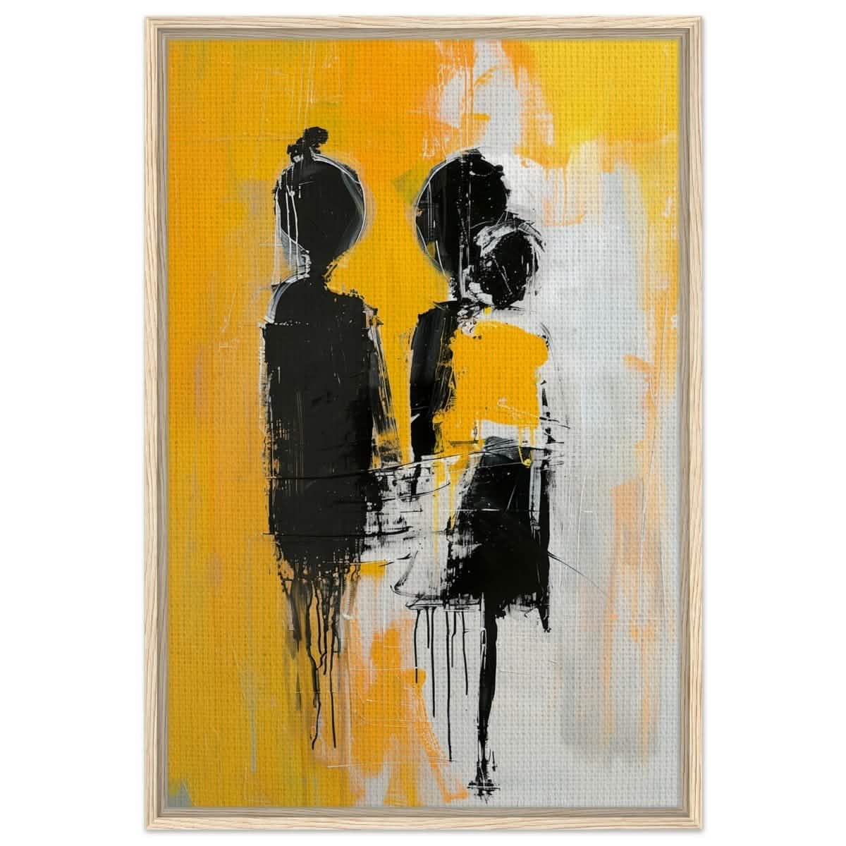 Da Vinci Abstract Art Wall art print | Abstract Expressionism - Framed Canvas - 60x90 cm / 24x36″ - Wood frame