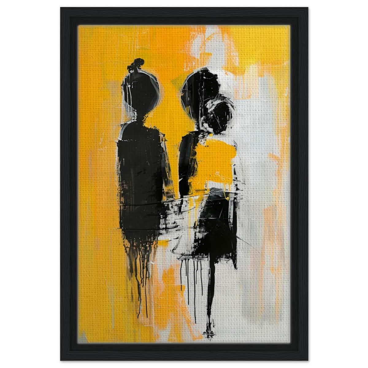 Da Vinci Abstract Art Wall art print | Abstract Expressionism - Framed Canvas - 30x45 cm / 12x18″ - Black frame