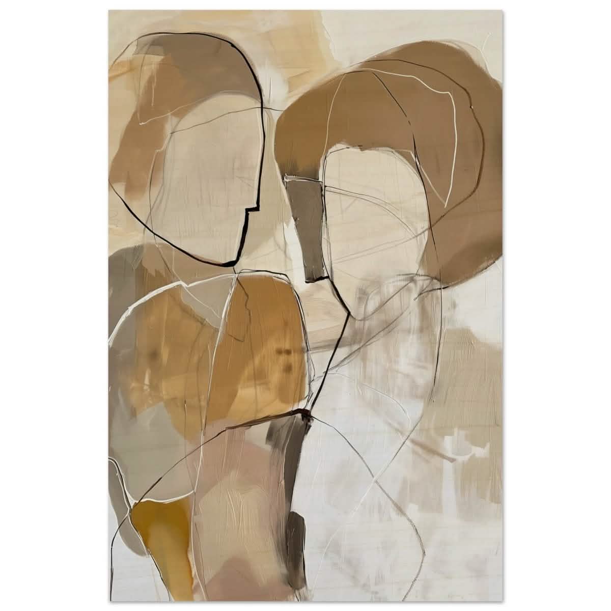 Da Vinci Abstract Art Wall art print | Abstract Expressionism - Wood Prints - 50x75 cm / 20x30″ -