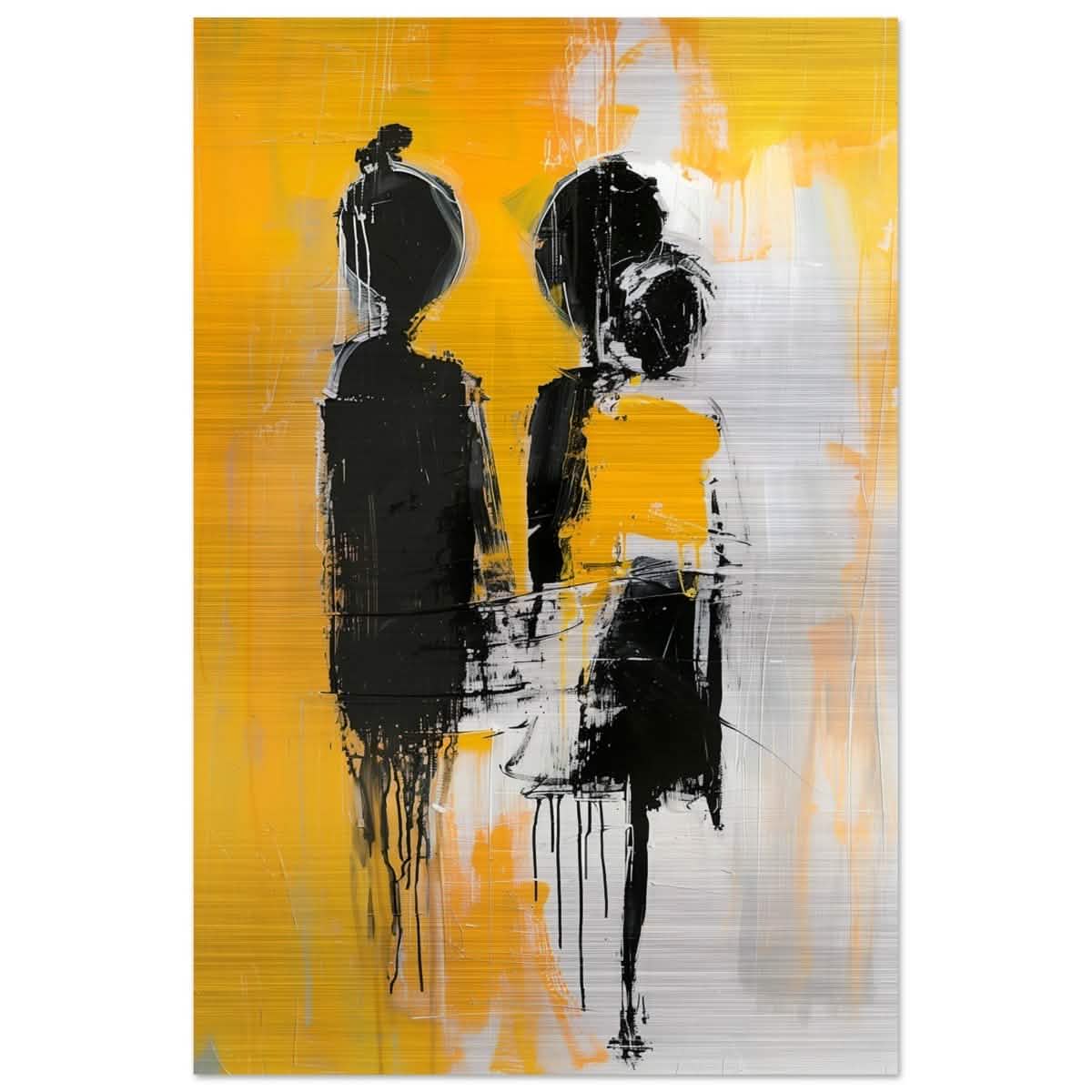 Da Vinci Abstract Art Wall art print | Abstract Expressionism - Brushed Aluminum Print - 50x75 cm / 20x30″ -