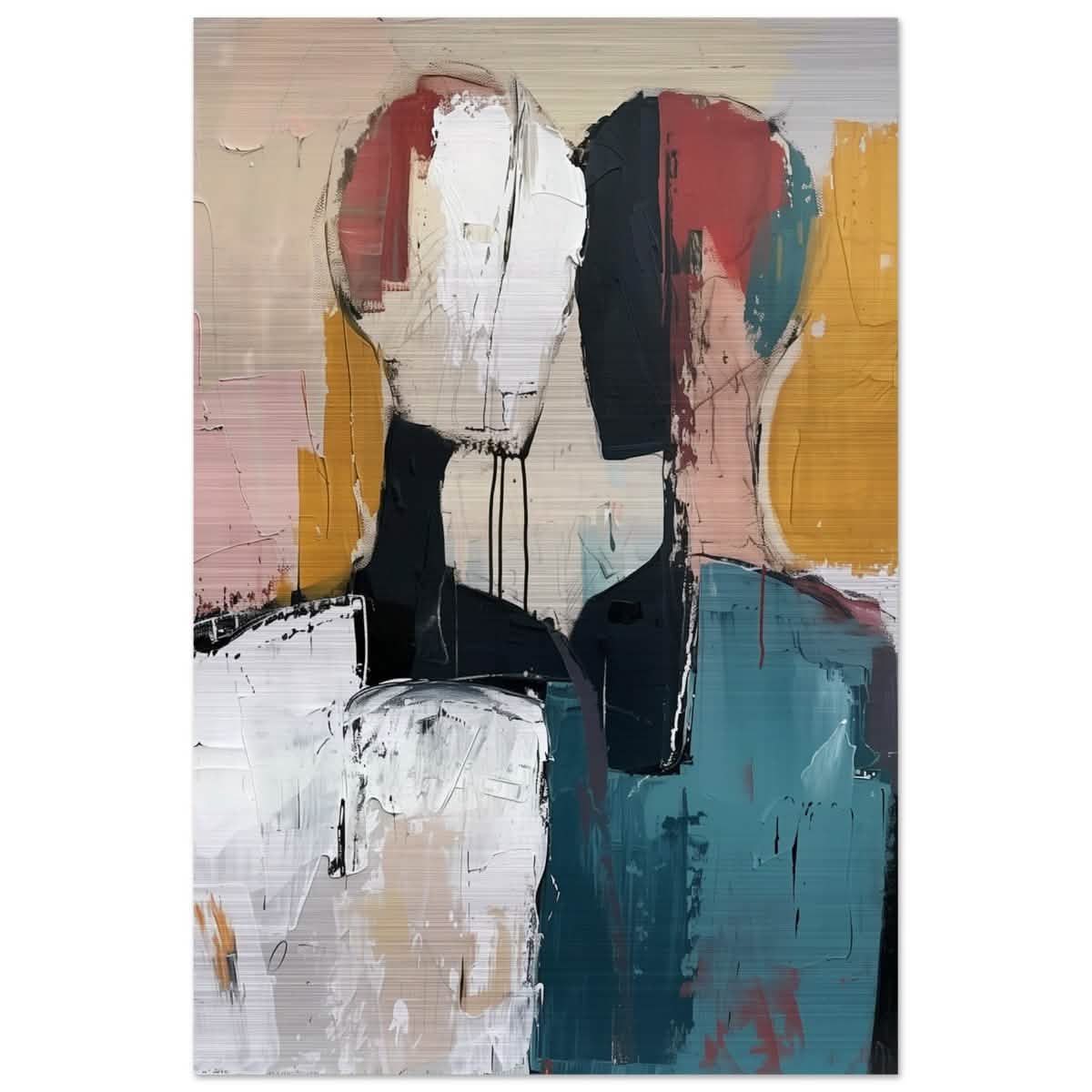 Da Vinci Abstract Art Wall art print | Abstract Expressionism - Brushed Aluminum Print - 40x60 cm / 16x24″ -