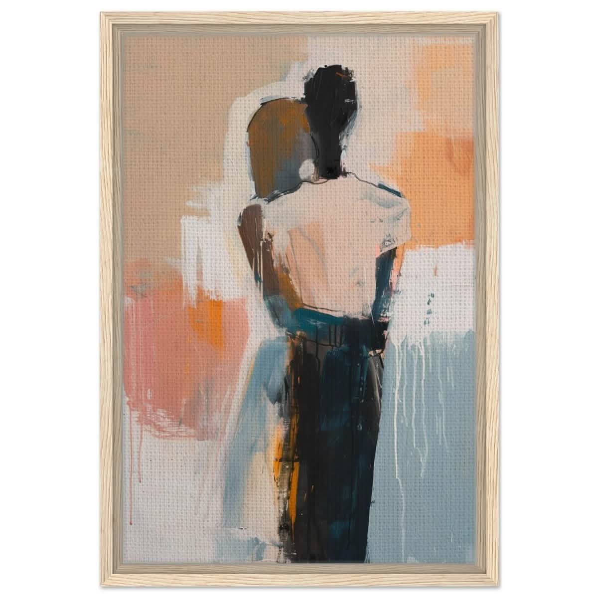 Da Vinci Abstract Art Wall art print | Abstract Expressionism - Framed Canvas - 40x60 cm / 16x24″ - Wood frame