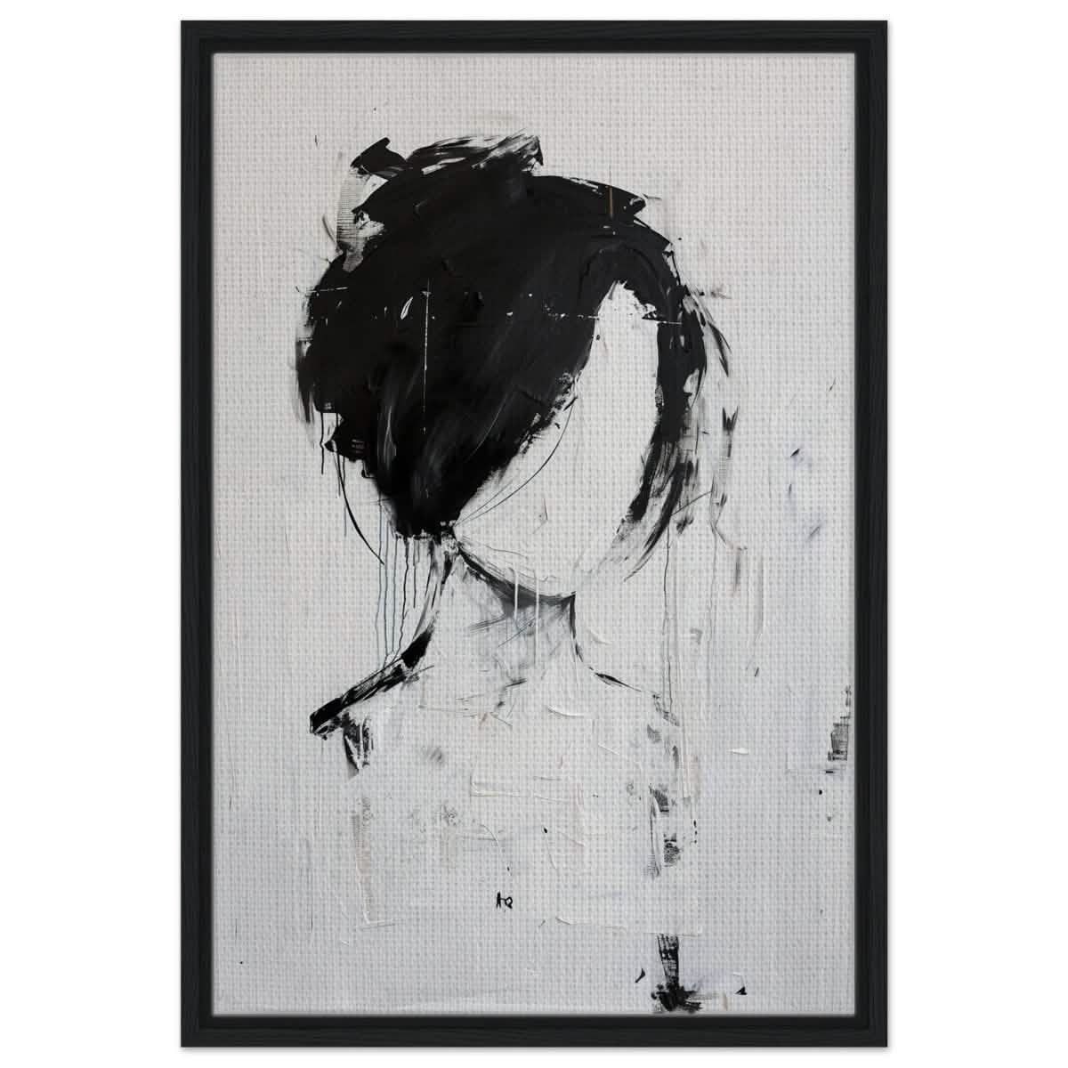 Da Vinci Abstract Art Wall art print | Abstract Expressionism - Framed Canvas - 50x75 cm / 20x30″ - Black frame