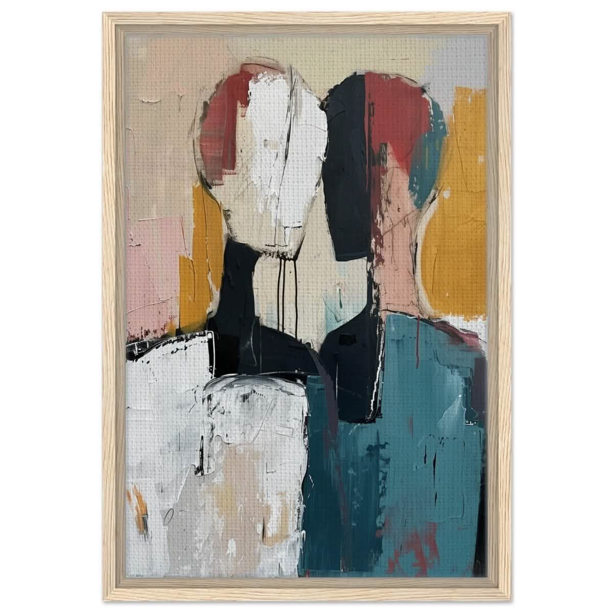 Da Vinci Abstract Art Wall art print | Abstract Expressionism - Framed Canvas - 40x60 cm / 16x24″ - Wood frame