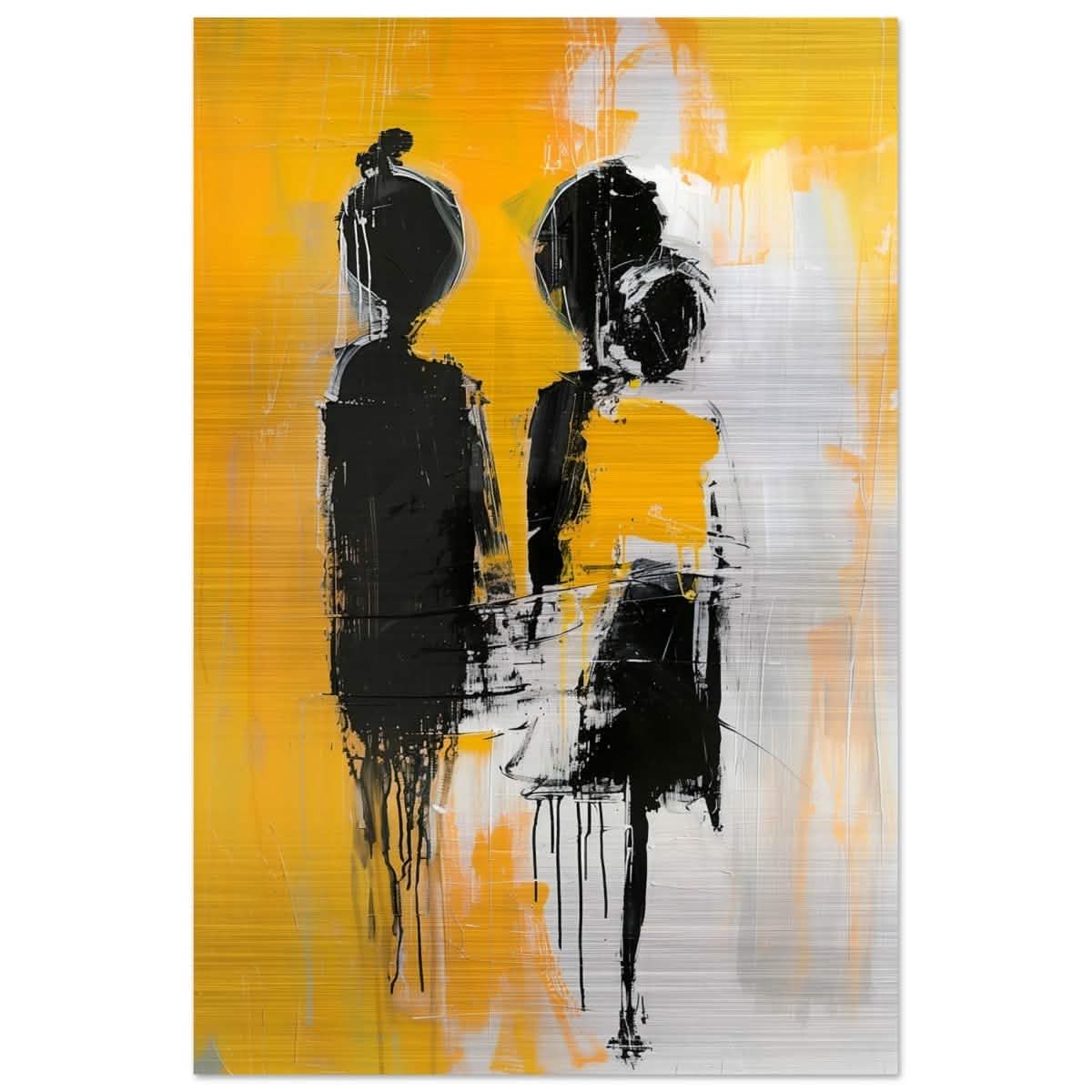 Da Vinci Abstract Art Wall art print | Abstract Expressionism - Brushed Aluminum Print - 40x60 cm / 16x24″ -