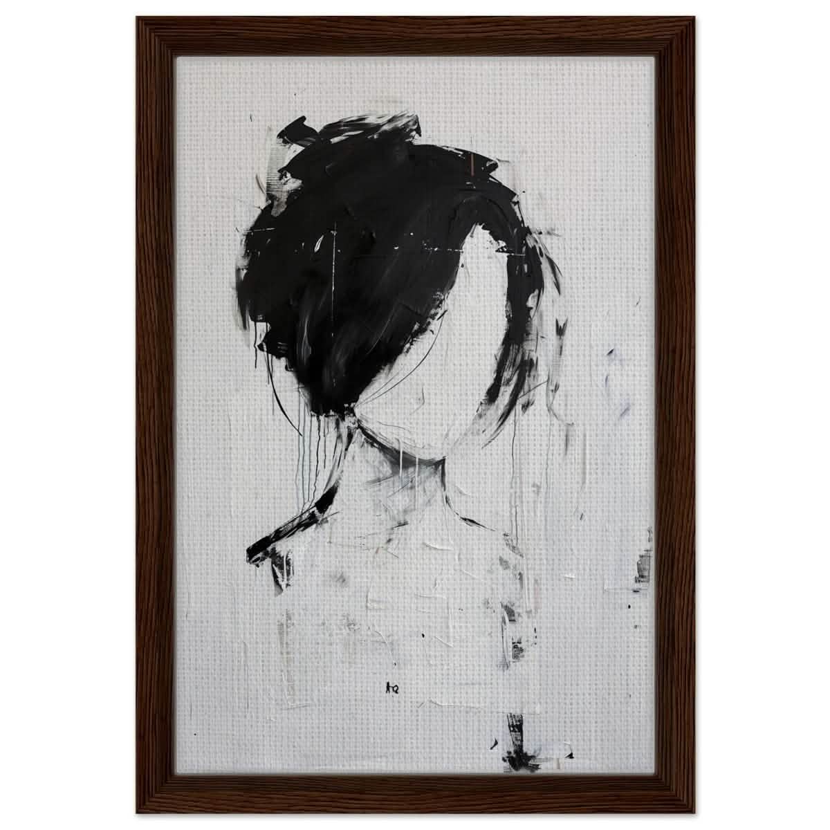 Da Vinci Abstract Art Wall art print | Abstract Expressionism - Framed Canvas - 30x45 cm / 12x18″ - Dark wood frame