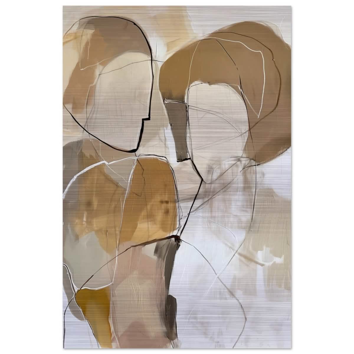 Da Vinci Abstract Art Wall art print | Abstract Expressionism - Brushed Aluminum Print - 50x75 cm / 20x30″ -