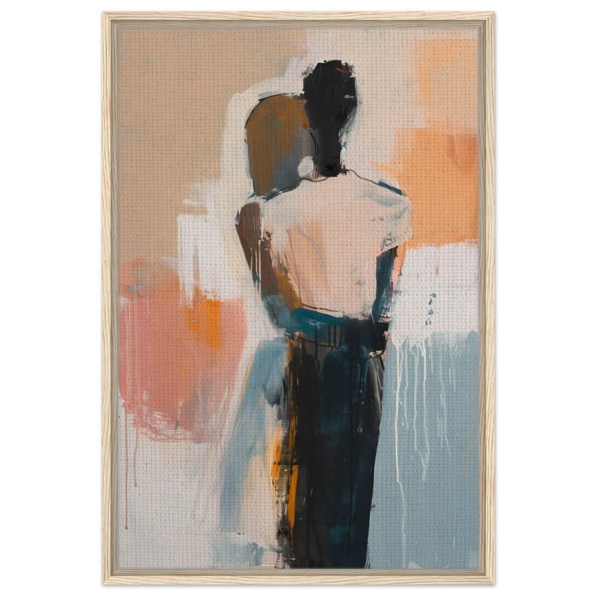 Da Vinci Abstract Art Wall art print | Abstract Expressionism - Framed Canvas - 60x90 cm / 24x36″ - Wood frame