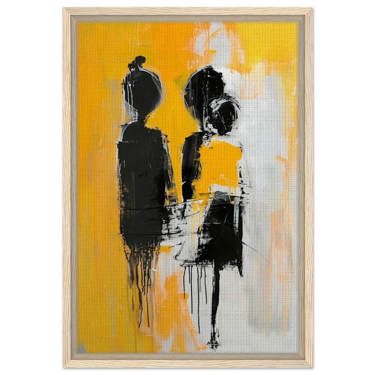 Da Vinci Abstract Art Wall art print | Abstract Expressionism - Framed Canvas - 40x60 cm / 16x24″ - Wood frame