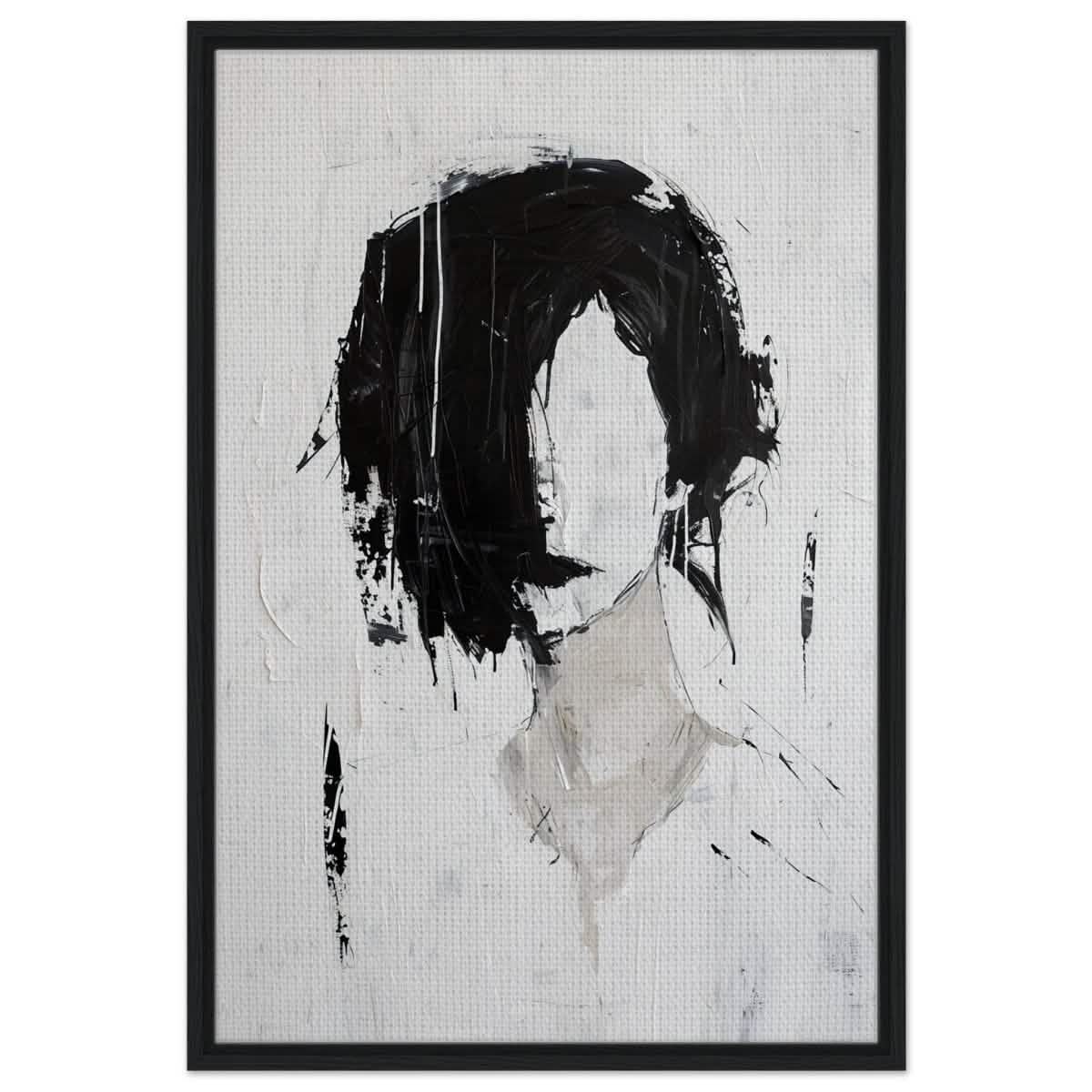 Da Vinci Abstract Art Wall art print | Abstract Expressionism - Framed Canvas - 60x90 cm / 24x36″ - Black frame