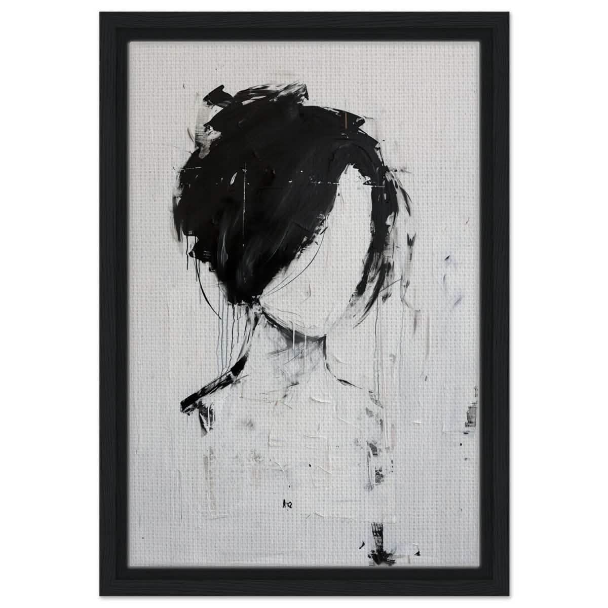 Da Vinci Abstract Art Wall art print | Abstract Expressionism - Framed Canvas - 30x45 cm / 12x18″ - Black frame