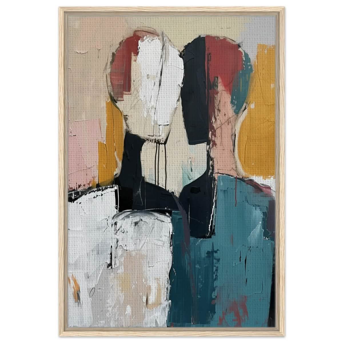 Da Vinci Abstract Art Wall art print | Abstract Expressionism - Framed Canvas - 60x90 cm / 24x36″ - Wood frame