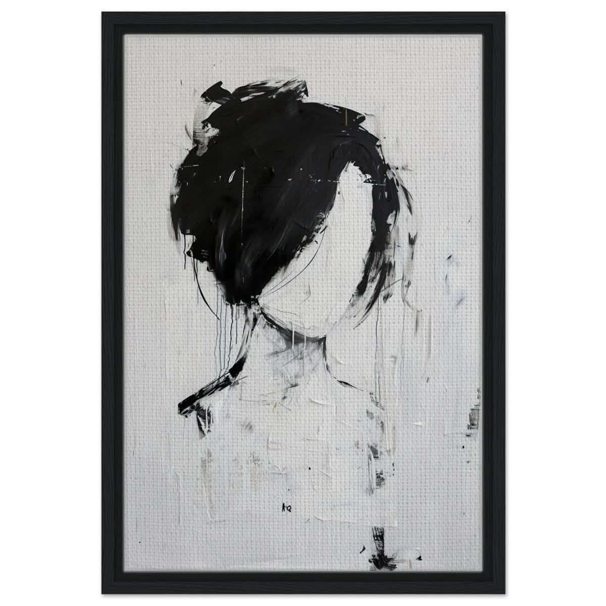 Da Vinci Abstract Art Wall art print | Abstract Expressionism - Framed Canvas - 40x60 cm / 16x24″ - Black frame