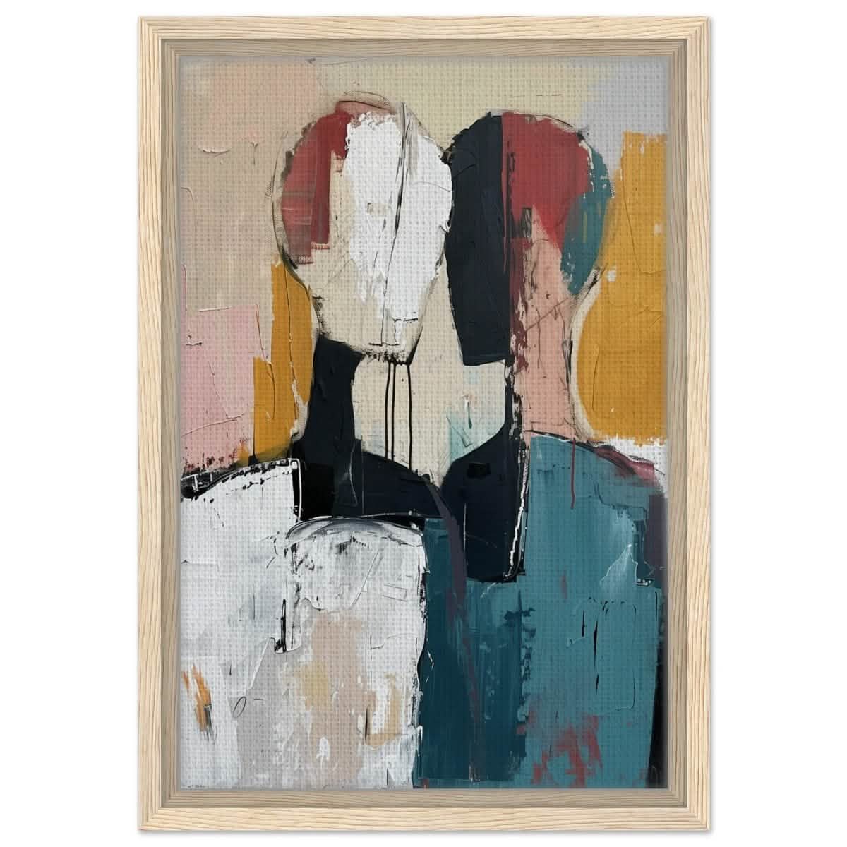 Da Vinci Abstract Art Wall art print | Abstract Expressionism - Framed Canvas - 30x45 cm / 12x18″ - Wood frame