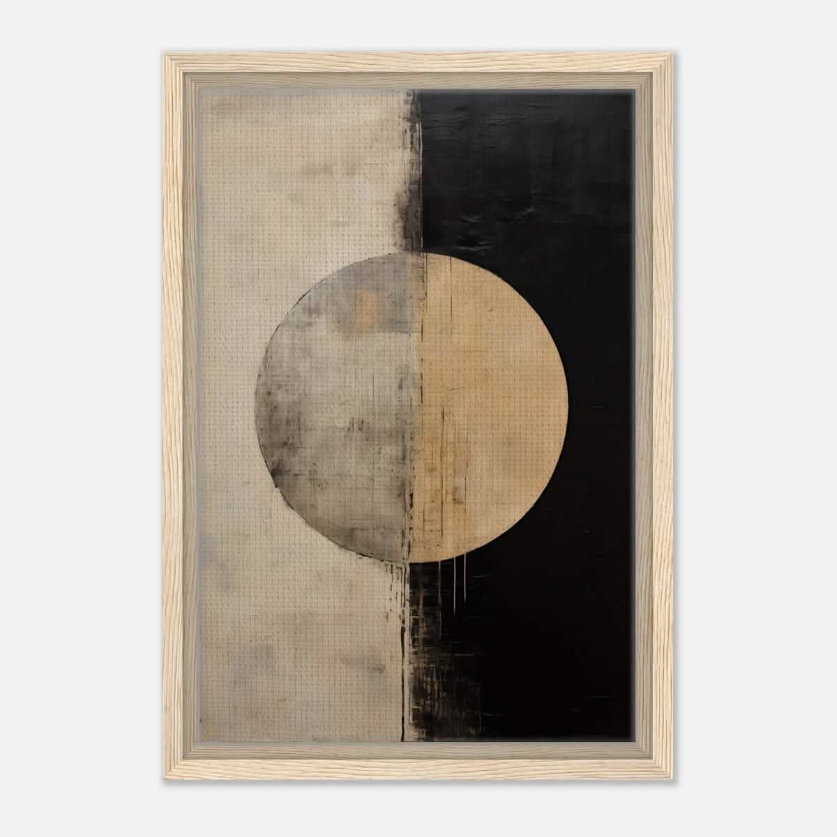 Da Vinci Abstract Art Wall art print | Abstract | Half Moon - Framed Canvas - 30x45 cm / 12x18″ - Wood frame