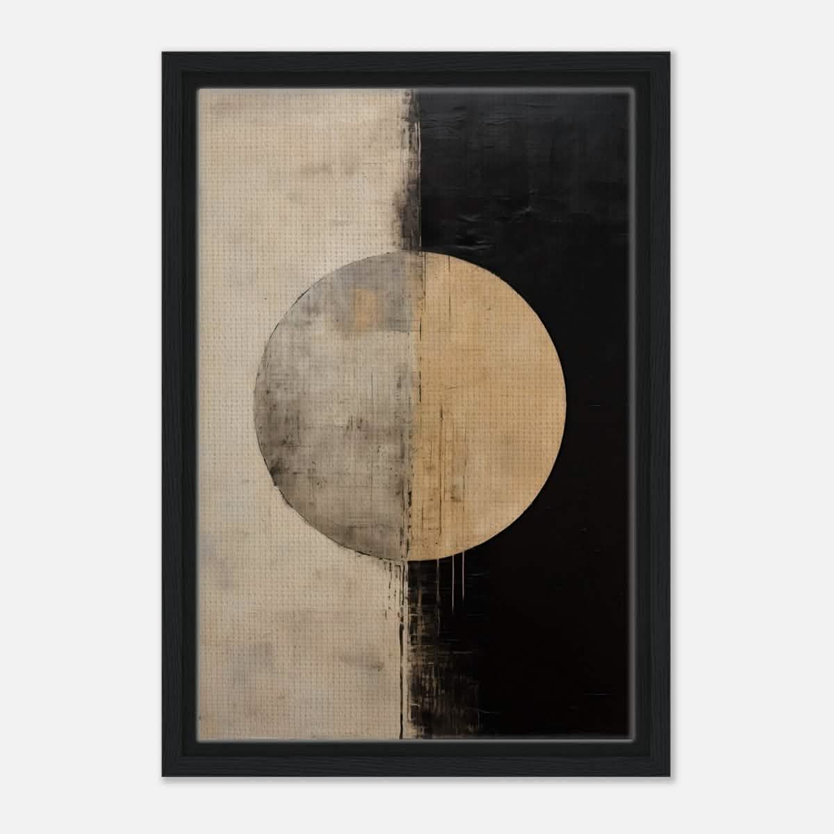 Da Vinci Abstract Art Wall art print | Abstract | Half Moon - Framed Canvas - 30x45 cm / 12x18″ - Black frame