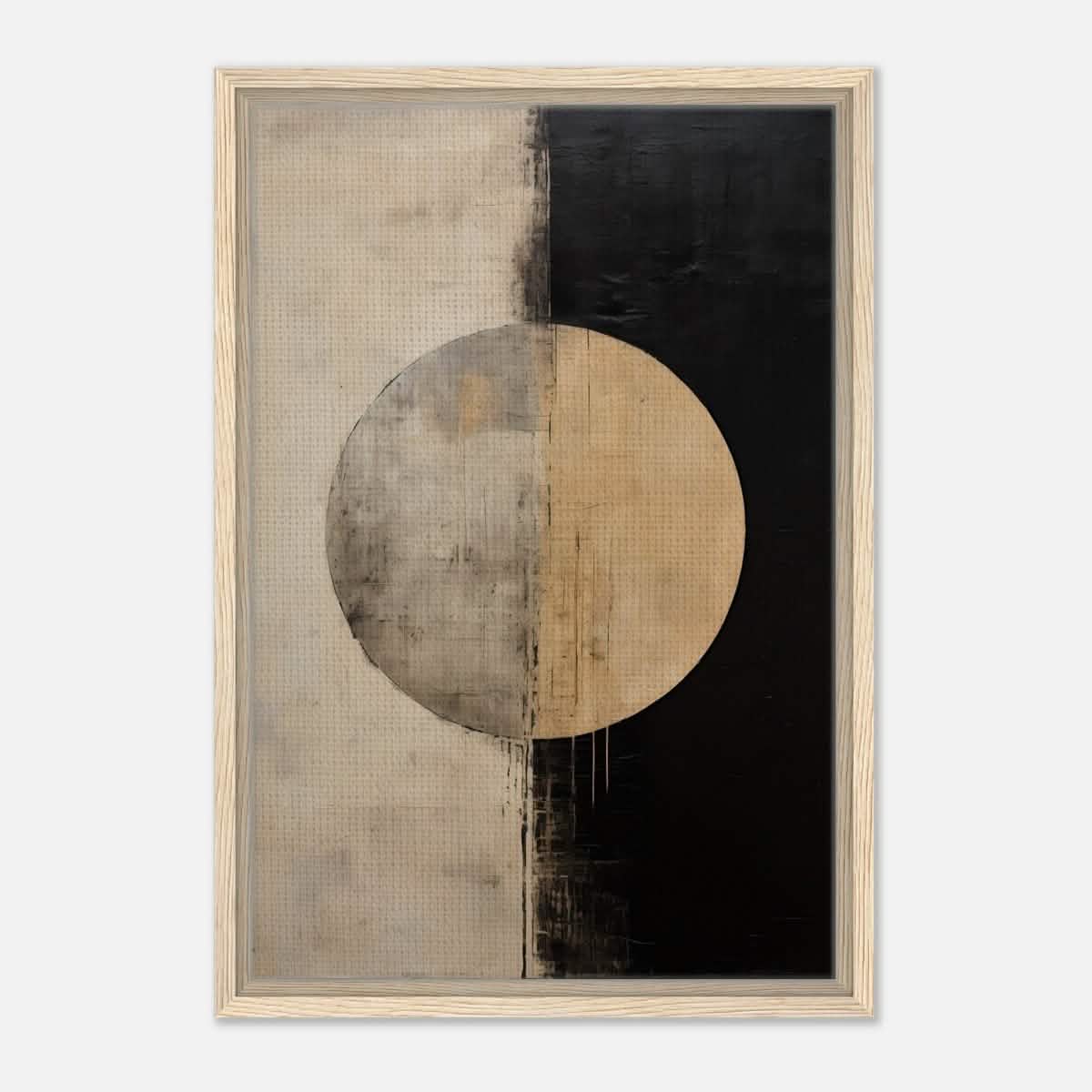 Da Vinci Abstract Art Wall art print | Abstract | Half Moon - Framed Canvas - 40x60 cm / 16x24″ - Wood frame