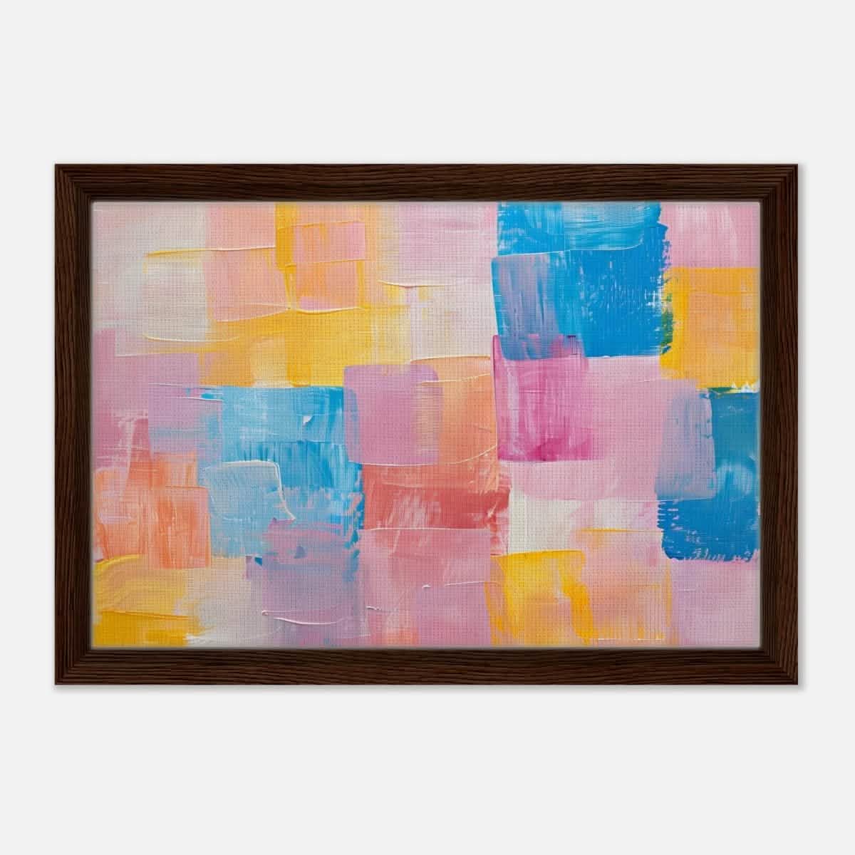 Da Vinci Abstract Art Wall art print | Abstract - Framed Canvas - 30x45 cm / 12x18″ - Dark wood frame