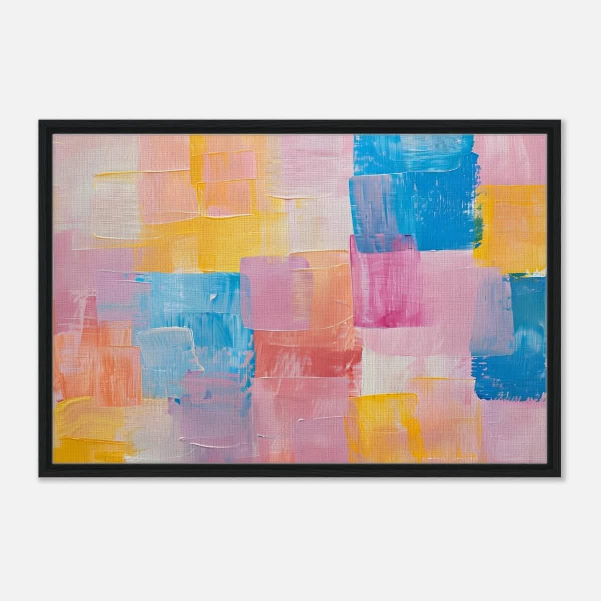 Da Vinci Abstract Art Wall art print | Abstract - Framed Canvas - 60x90 cm / 24x36″ - Black frame