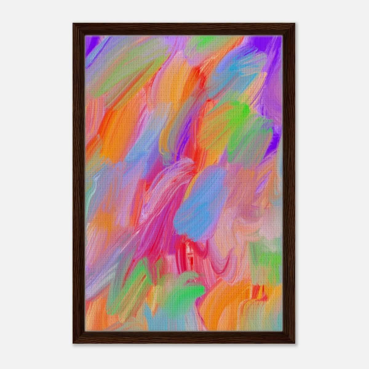 Da Vinci Abstract Art Wall art print - Framed Canvas - 40x60 cm / 16x24″ - Dark wood frame