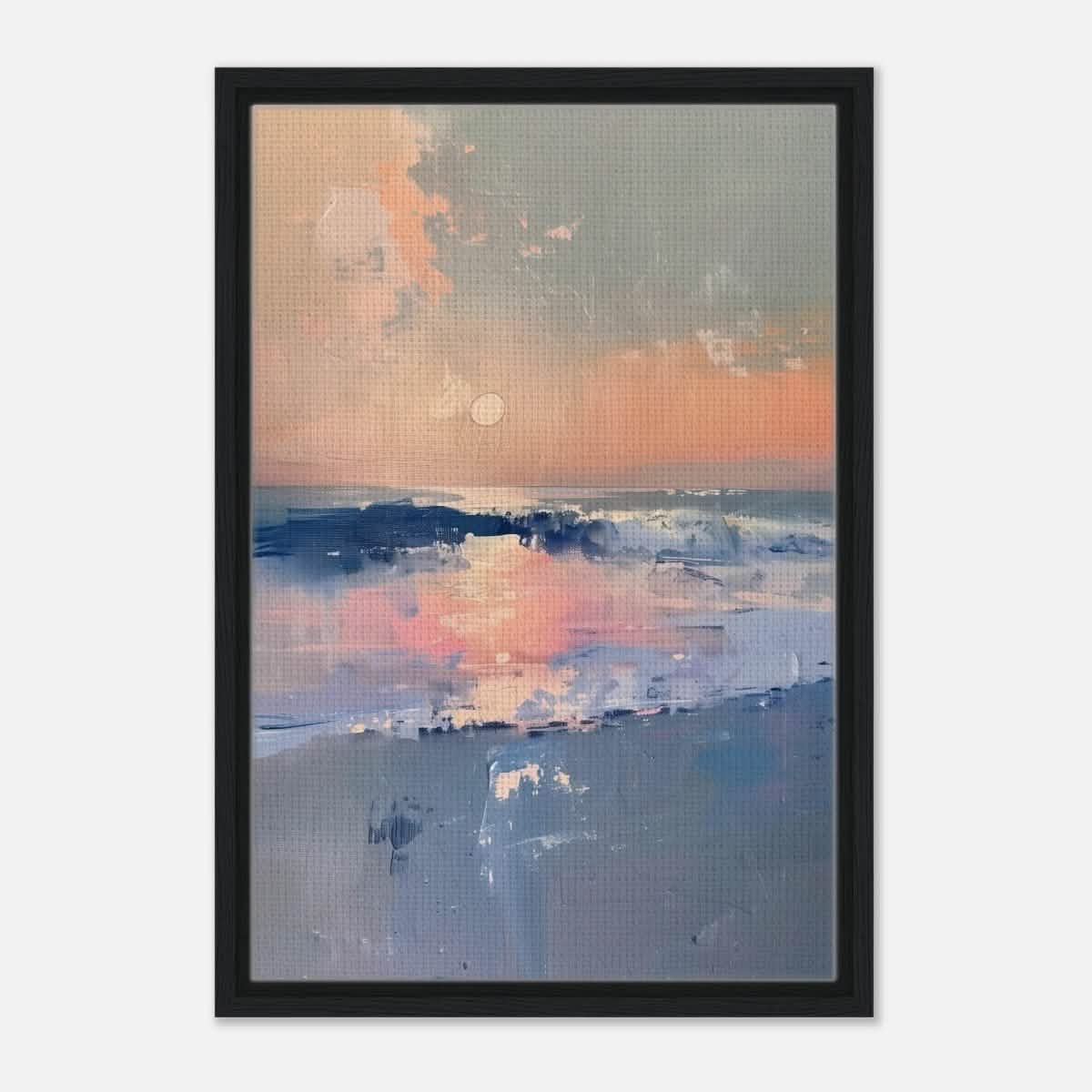 Da Vinci Abstract Art Wall art print - Framed Canvas - 40x60 cm / 16x24″ - Black frame