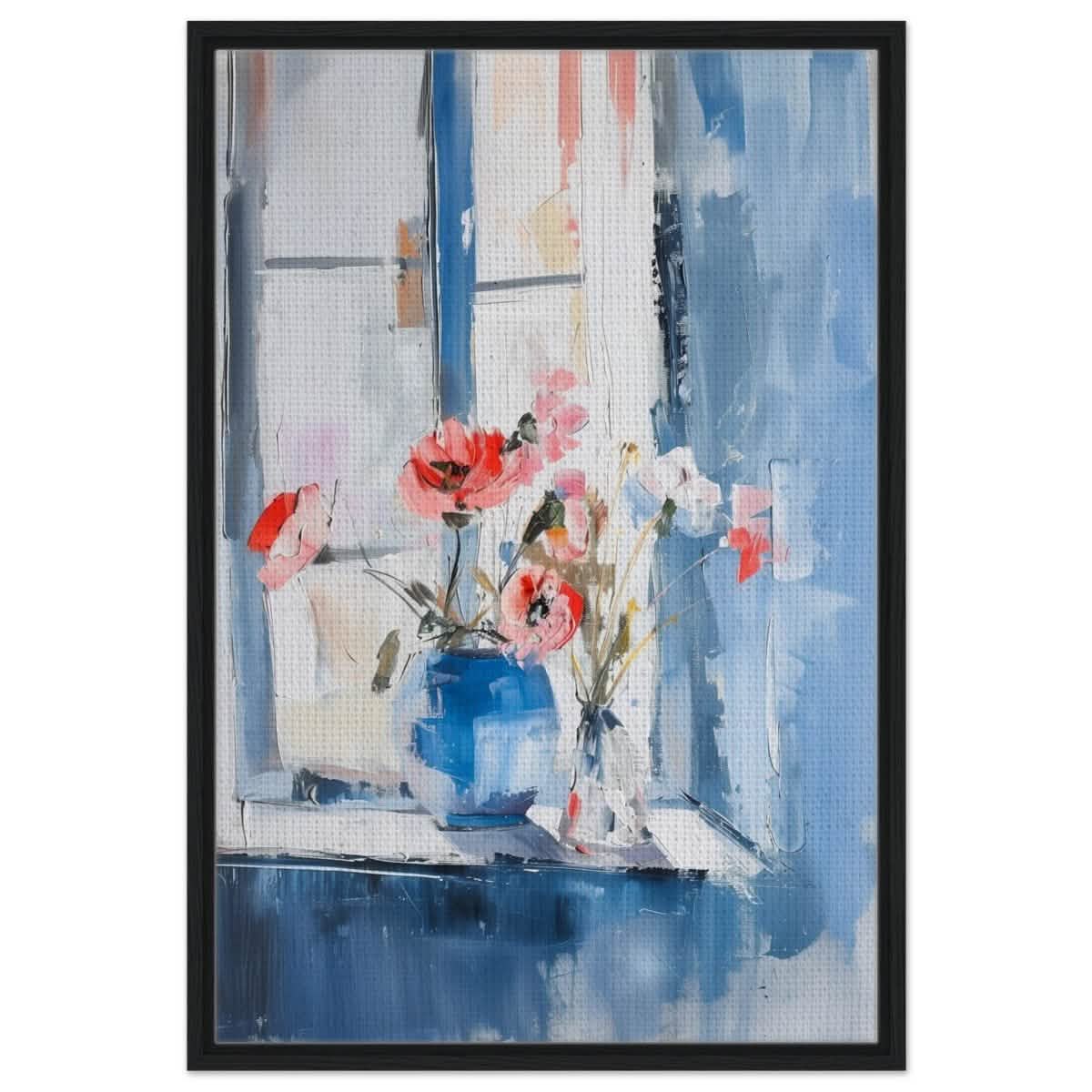 Da Vinci Abstract art wall art print - Framed Canvas - 60x90 cm / 24x36″ - Black frame