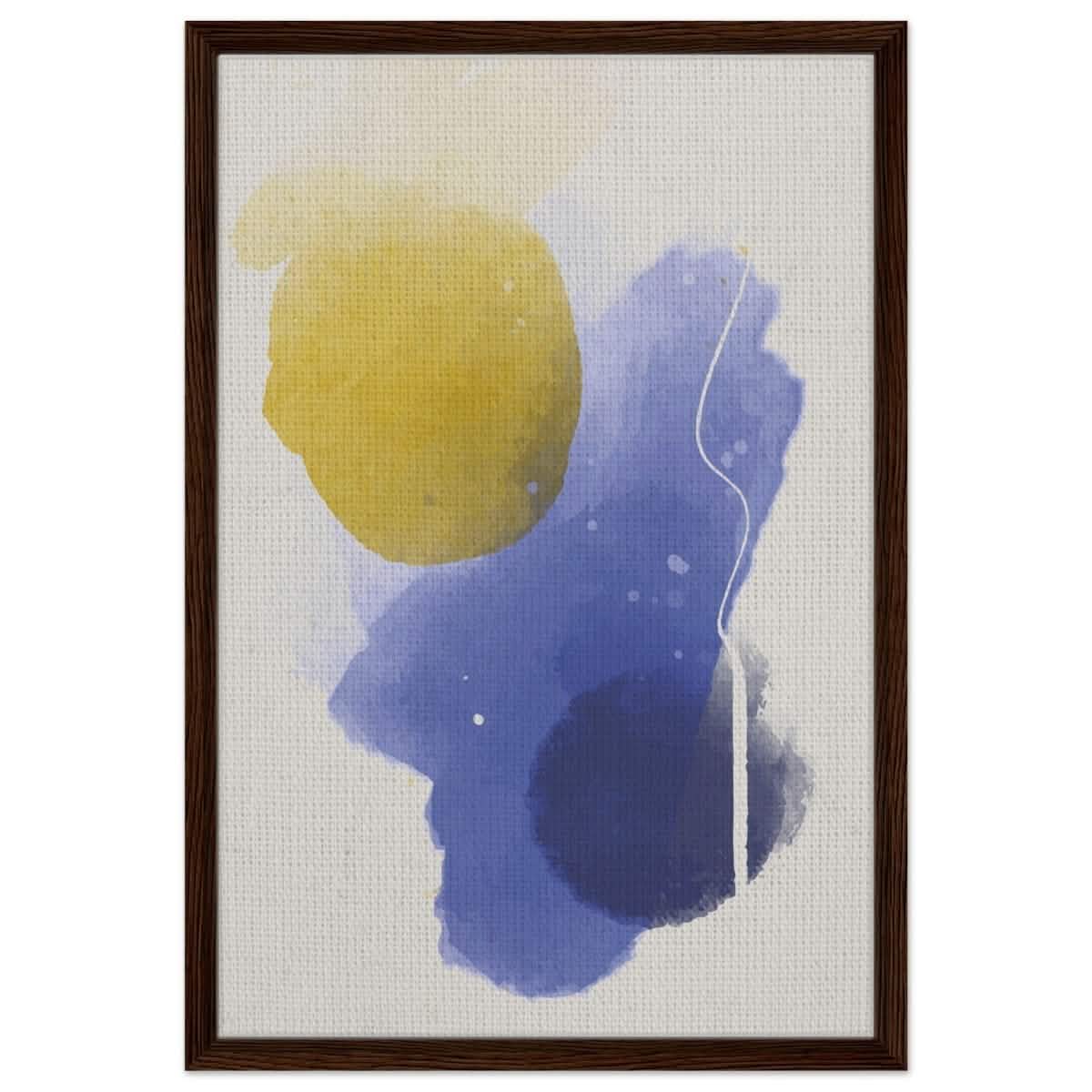 Da Vinci Abstract Art Wall art print - Framed Canvas - 50x75 cm / 20x30″ - Dark wood frame