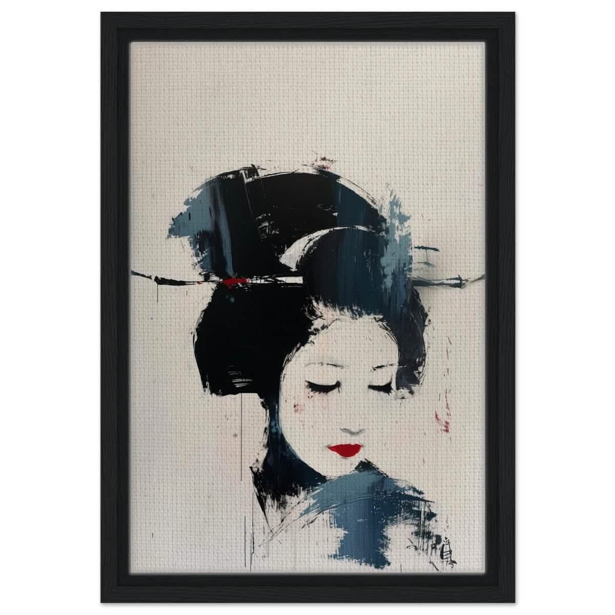 Da Vinci Abstract Art wall art print - Framed Canvas - 30x45 cm / 12x18″ - Black frame