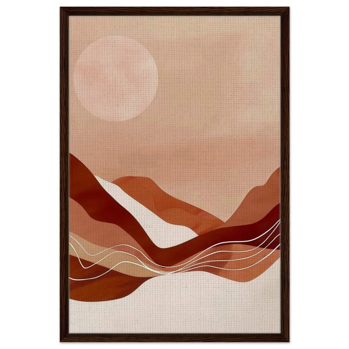 Da Vinci Abstract Art Wall art print - Framed Canvas - 60x90 cm / 24x36″ - Dark wood frame