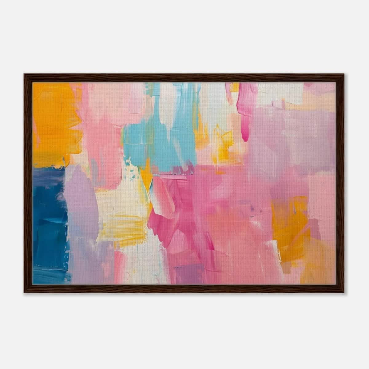 Da Vinci Abstract Art Wall art print - Framed Canvas - 60x90 cm / 24x36″ - Dark wood frame