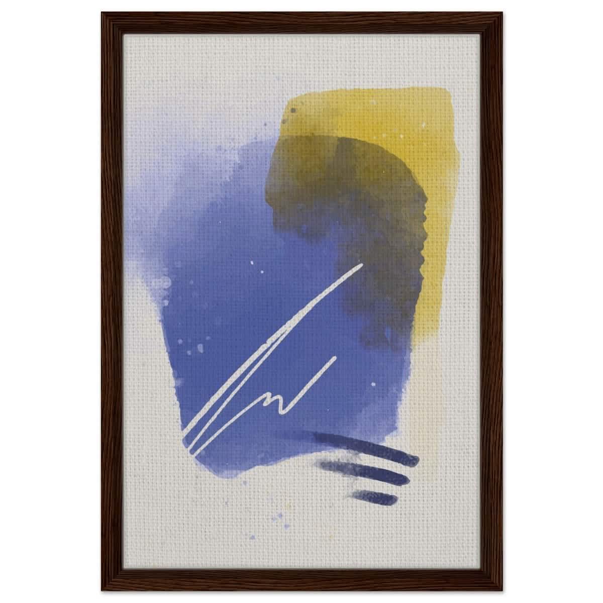 Da Vinci Abstract Art Wall art print - Framed Canvas - 40x60 cm / 16x24″ - Dark wood frame