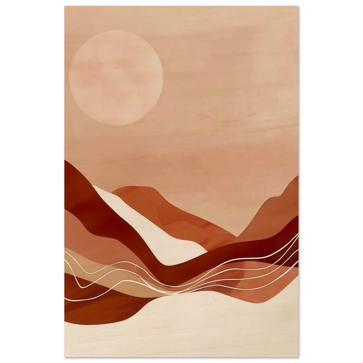 Da Vinci Abstract Art Wall art print - Wood Prints - 30x45 cm / 12x18″ -