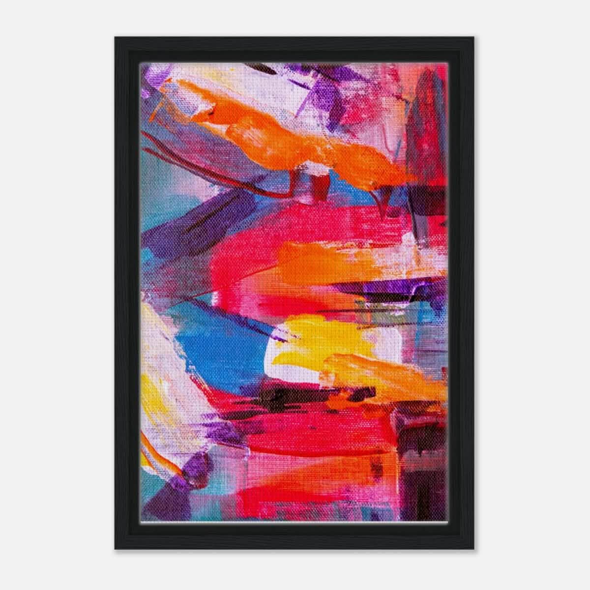 Da Vinci Abstract Art Wall art print - Framed Canvas - 30x45 cm / 12x18″ - Black frame