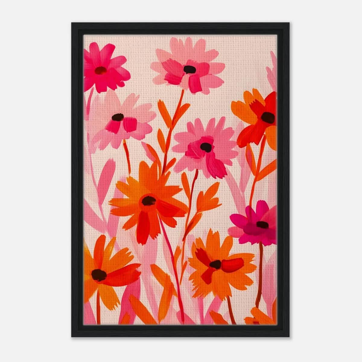 Da Vinci Abstract Art wall art print - Framed Canvas - 40x60 cm / 16x24″ - Black frame