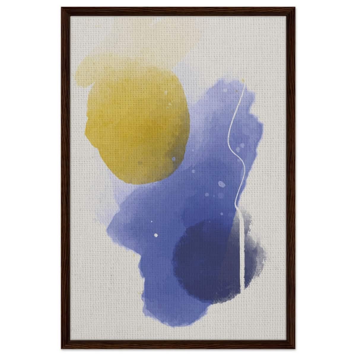 Da Vinci Abstract Art Wall art print - Framed Canvas - 60x90 cm / 24x36″ - Dark wood frame