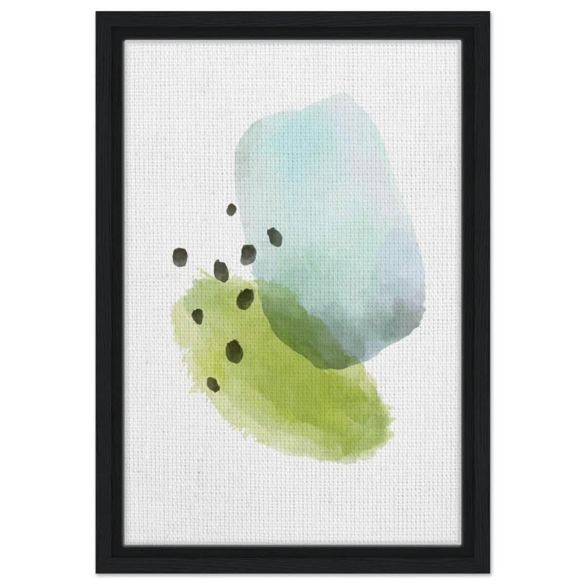 Da Vinci Abstract Art Wall art print - Framed Canvas - 30x45 cm / 12x18″ - Black frame