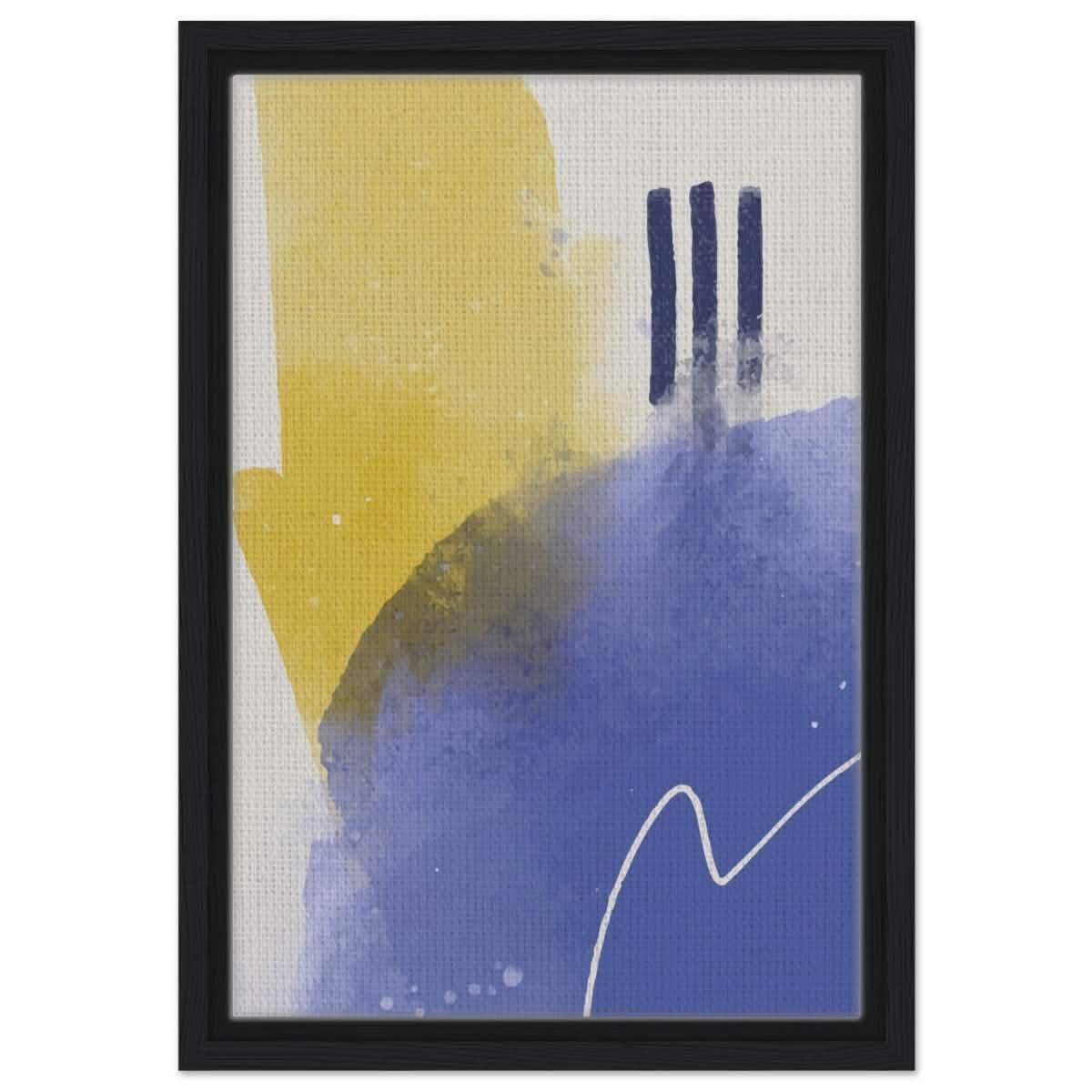 Da Vinci Abstract Art Wall art print - Framed Canvas - 30x45 cm / 12x18″ - Black frame