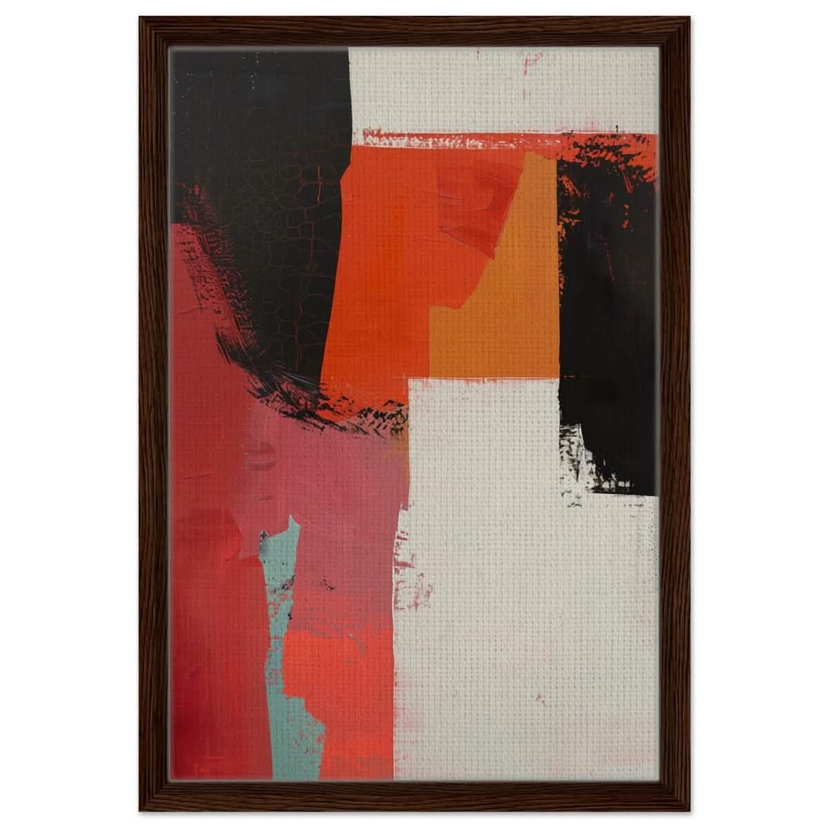 Da Vinci Abstract Art Wall art print - Framed Canvas - 40x60 cm / 16x24″ - Dark wood frame