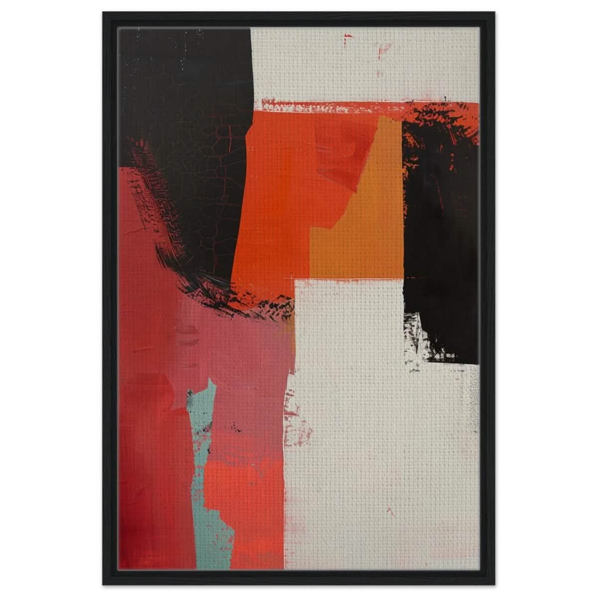 Da Vinci Abstract Art Wall art print - Framed Canvas - 60x90 cm / 24x36″ - Black frame