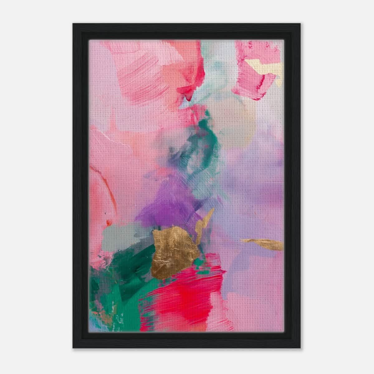 Da Vinci Abstract Art Wall art print - Framed Canvas - 30x45 cm / 12x18″ - Black frame