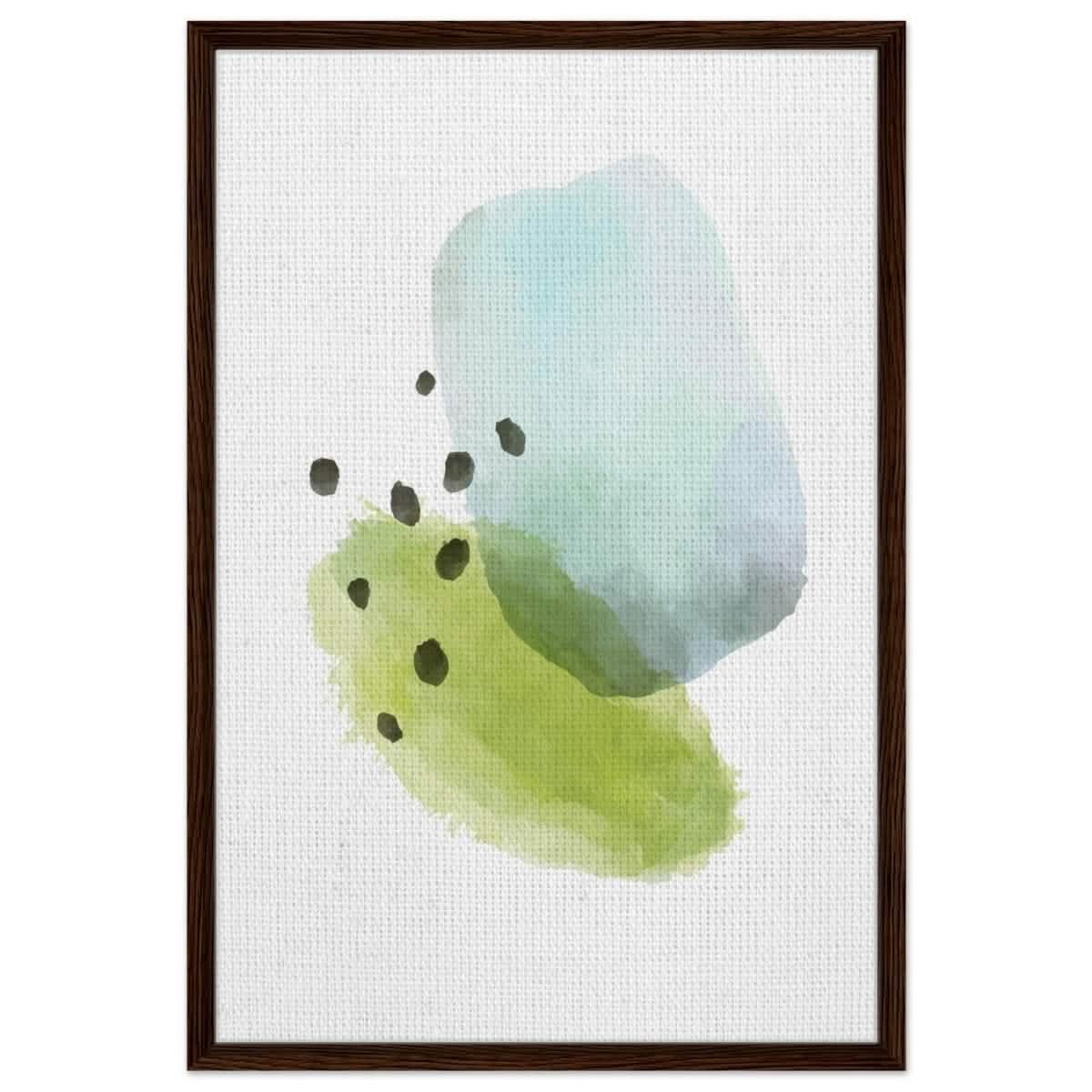 Da Vinci Abstract Art Wall art print - Framed Canvas - 60x90 cm / 24x36″ - Dark wood frame