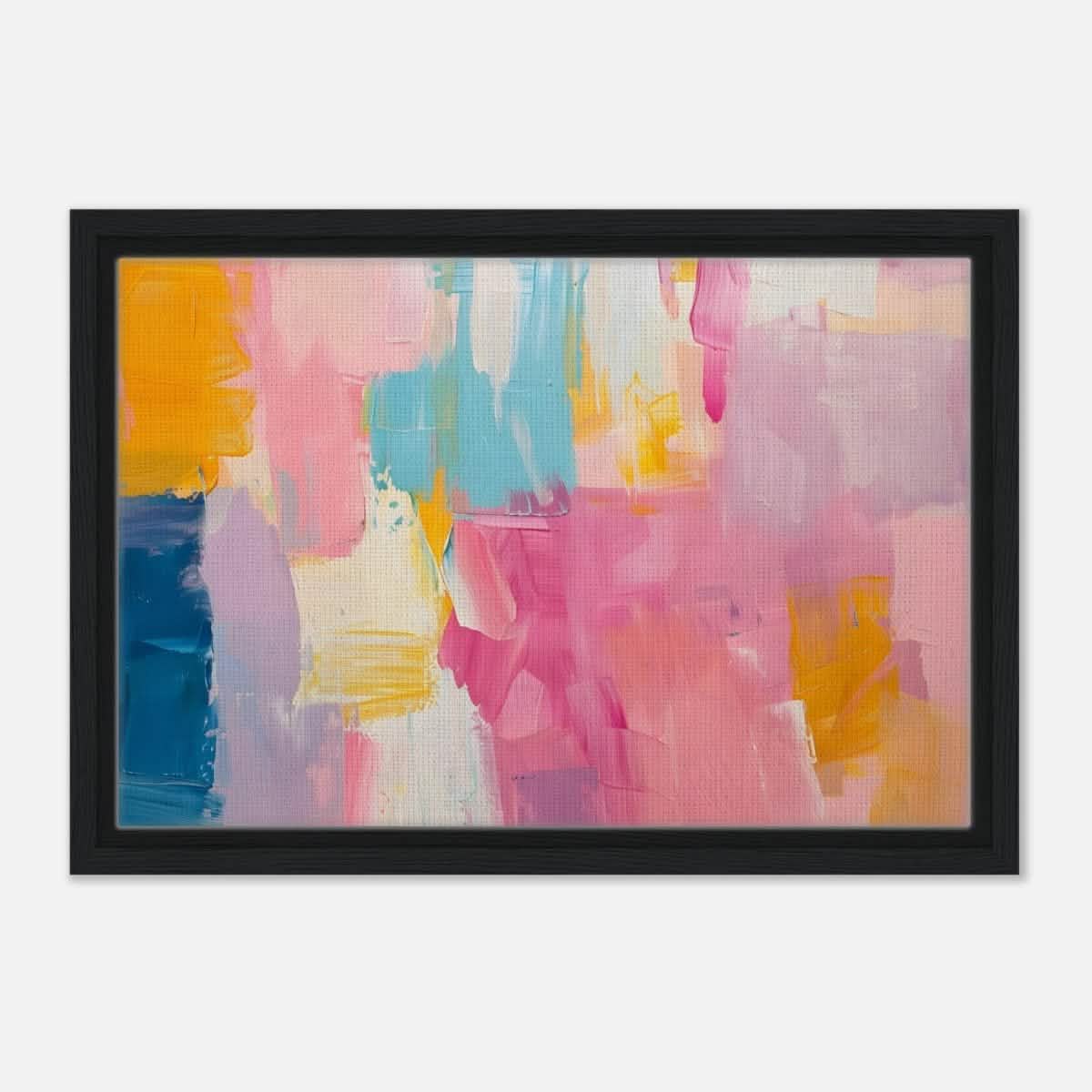 Da Vinci Abstract Art Wall art print - Framed Canvas - 30x45 cm / 12x18″ - Black frame