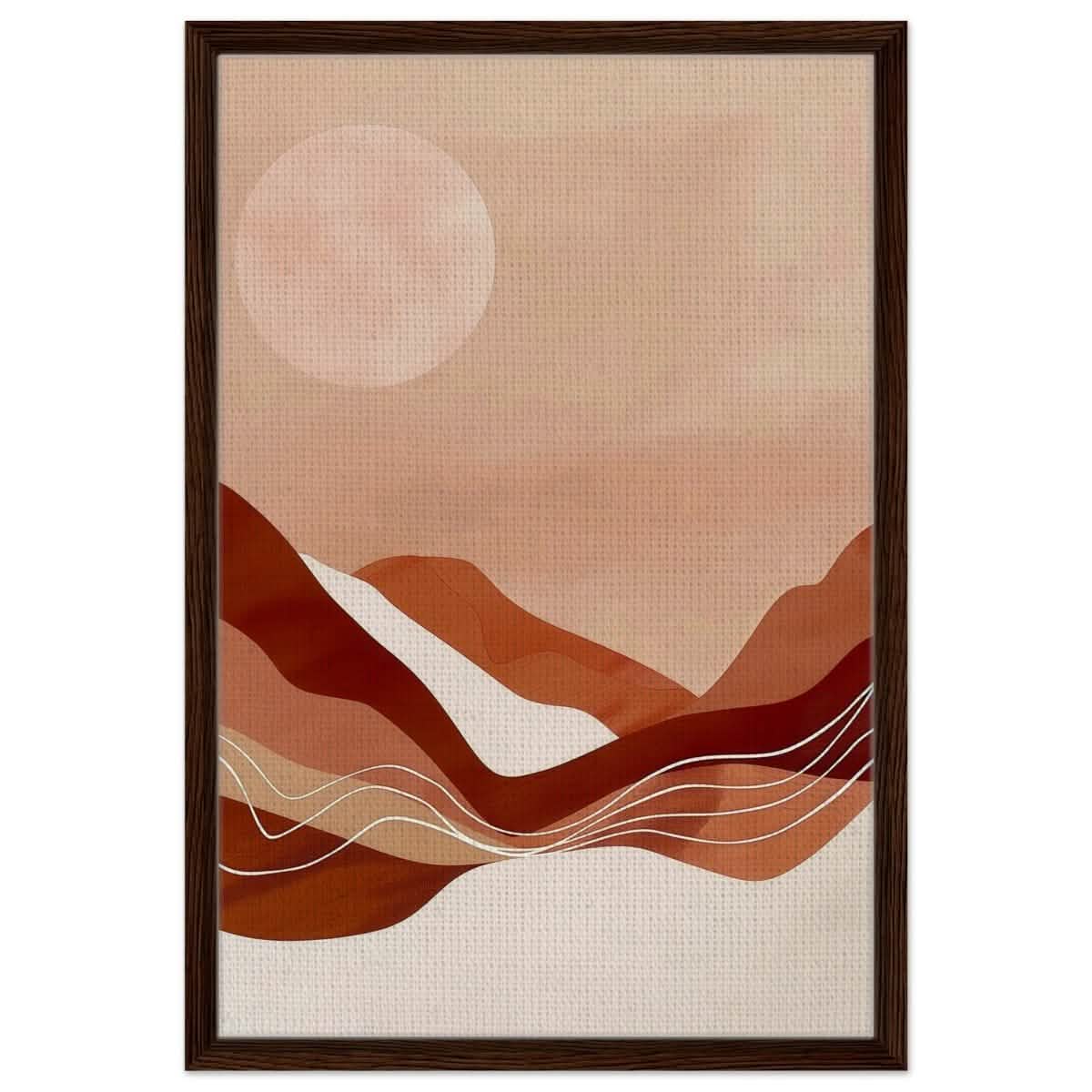 Da Vinci Abstract Art Wall art print - Framed Canvas - 50x75 cm / 20x30″ - Dark wood frame