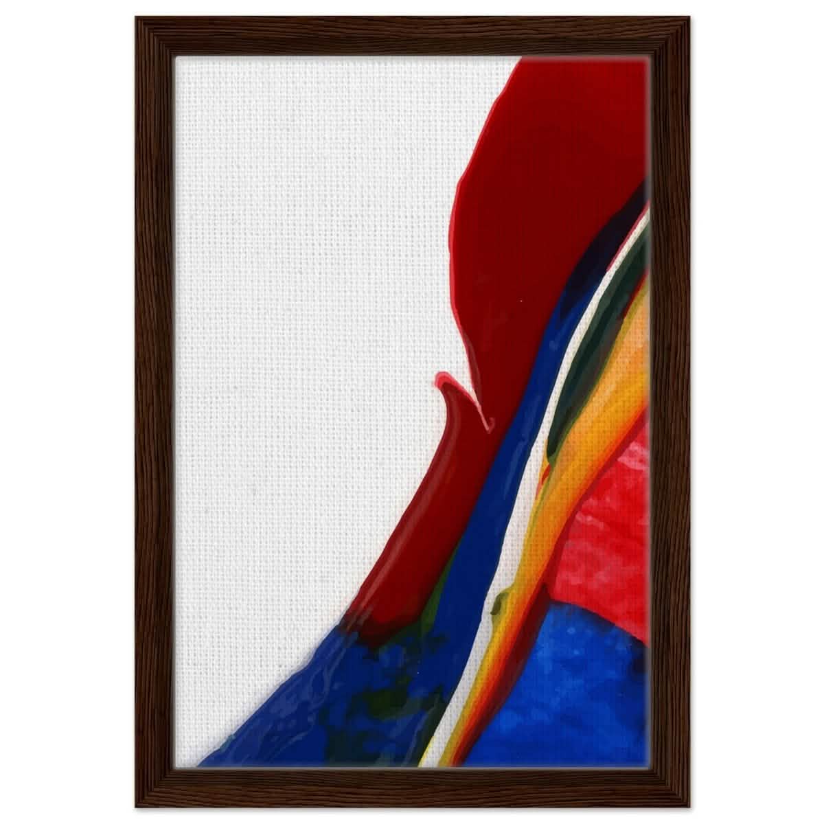 Da Vinci Abstract Art Wall art print - Framed Canvas - 30x45 cm / 12x18″ - Dark wood frame