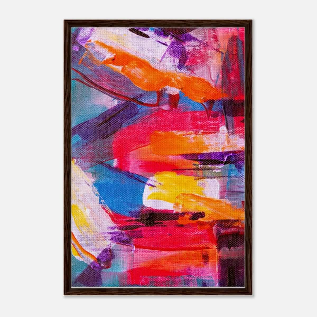 Da Vinci Abstract Art Wall art print - Framed Canvas - 60x90 cm / 24x36″ - Dark wood frame