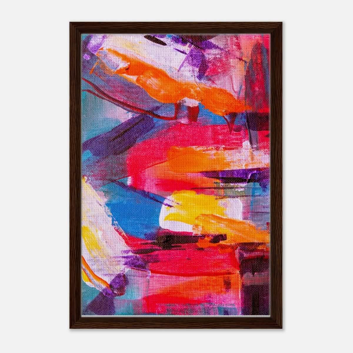 Da Vinci Abstract Art Wall art print - Framed Canvas - 40x60 cm / 16x24″ - Dark wood frame